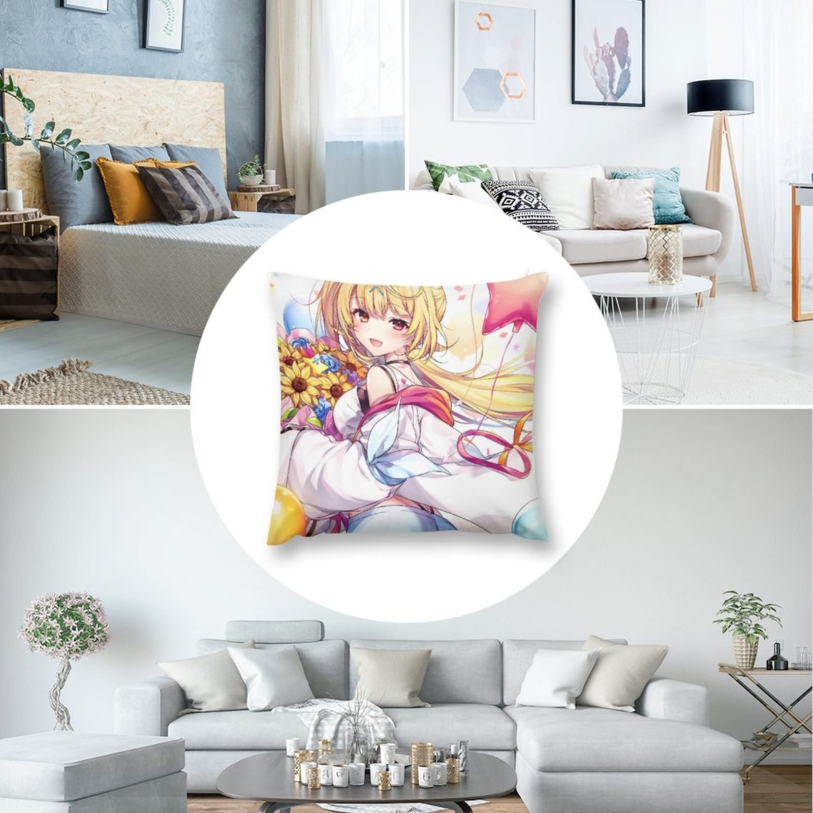 Amazon｜枕カバー 星川サラ VTuber ピローケース まくらカバー 吸汗速